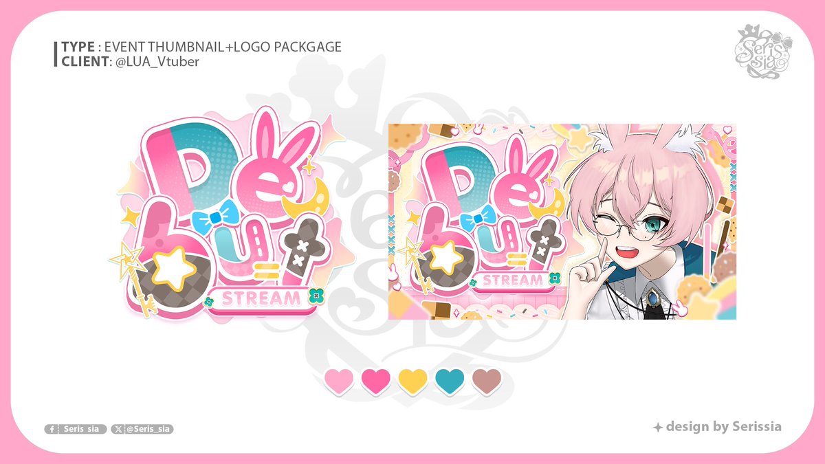 Seris_sia's tweet photo. ✦˚₊‧【 Re-Debut Thumbnail 】‧₊˚✦
by Serissia

Cutie bunny 🐰 🌟 🌈 
Owner: @LUA_Vtuber 
🩷🤟🏻Thank you for commissioning me! 

#Vtuber #VtuberAssets #VtuberThumbnail #ThumbnailDesign  #VtuberBirthday #รับทำปกยูทูป #รับทำThumbnail https://t.co/CoUSWf193G