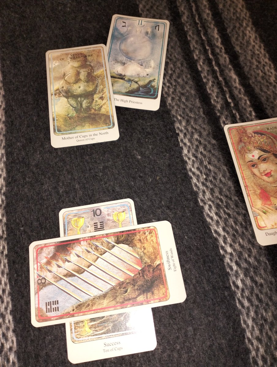 _VatOS_'s tweet photo. Adept affirmation ritual with the Haindl deck for Midsommer, a tribute to #Sif

 Where @daatdarling is fire &amp; @MaeviusLynn is something of a spiderwoman that is ⬅️ W

Since @ladygaga was Mary Magdalene myself and her make up Southern action

My Radha? Jesu is East

N ❌ https://t.co/Gr0dUPc3N8