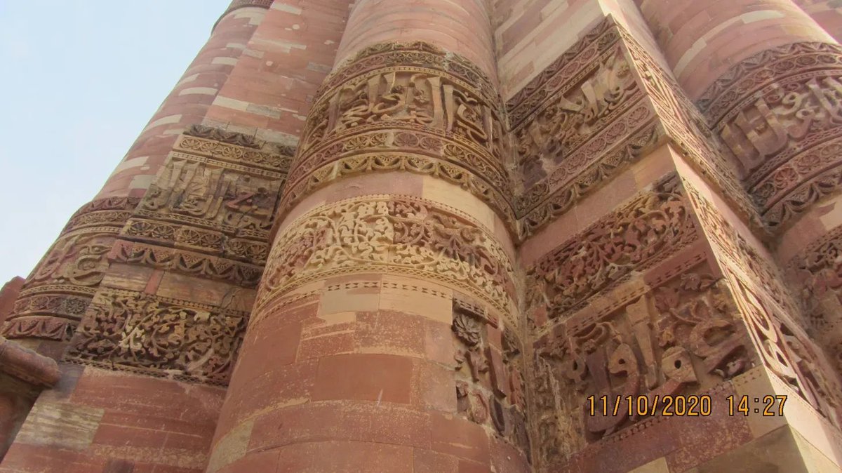 GemsOfINDOLOGY's tweet photo. Every March and September, at exactly 10:06 IST, the Qutub Minar's shadow crosses the Iron Pillar.

Both equinoxes. Same minute.

Not Qutub-ud-Din's design.
Hindu craftsmen. Named in Nagari inscriptions. Dedicated to Vishvakarma.

The Arabic text? Inlaid into a structure already standing.
The site? Occupied since 2nd century BCE.
The precision? Astronomical.

We renamed a Hindu observatory.
Called it a victory tower.
Taught it for 200 years.

Dhillika's Nail — preprint with 20 field photographs, GPS data, and two RTIs filed.

GemsOfINDOLOGY. (2026). Zenodo. doi(dot)org/10.5281/zenodo.21044842

Who decided what counts as evidence?