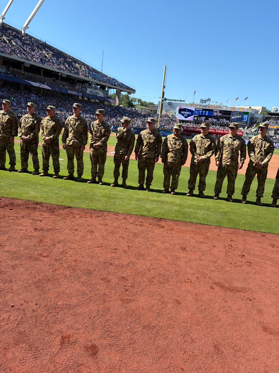 KansasGuard's tweet photo. TRENDING THIS WEEK: 1st Battalion, 108th Aviation flyover thrills the crowd during KC Royals Memorial Day game

Read the Full Story Here: https://t.co/LRUdcN62XP https://t.co/hdsAGVsP5I