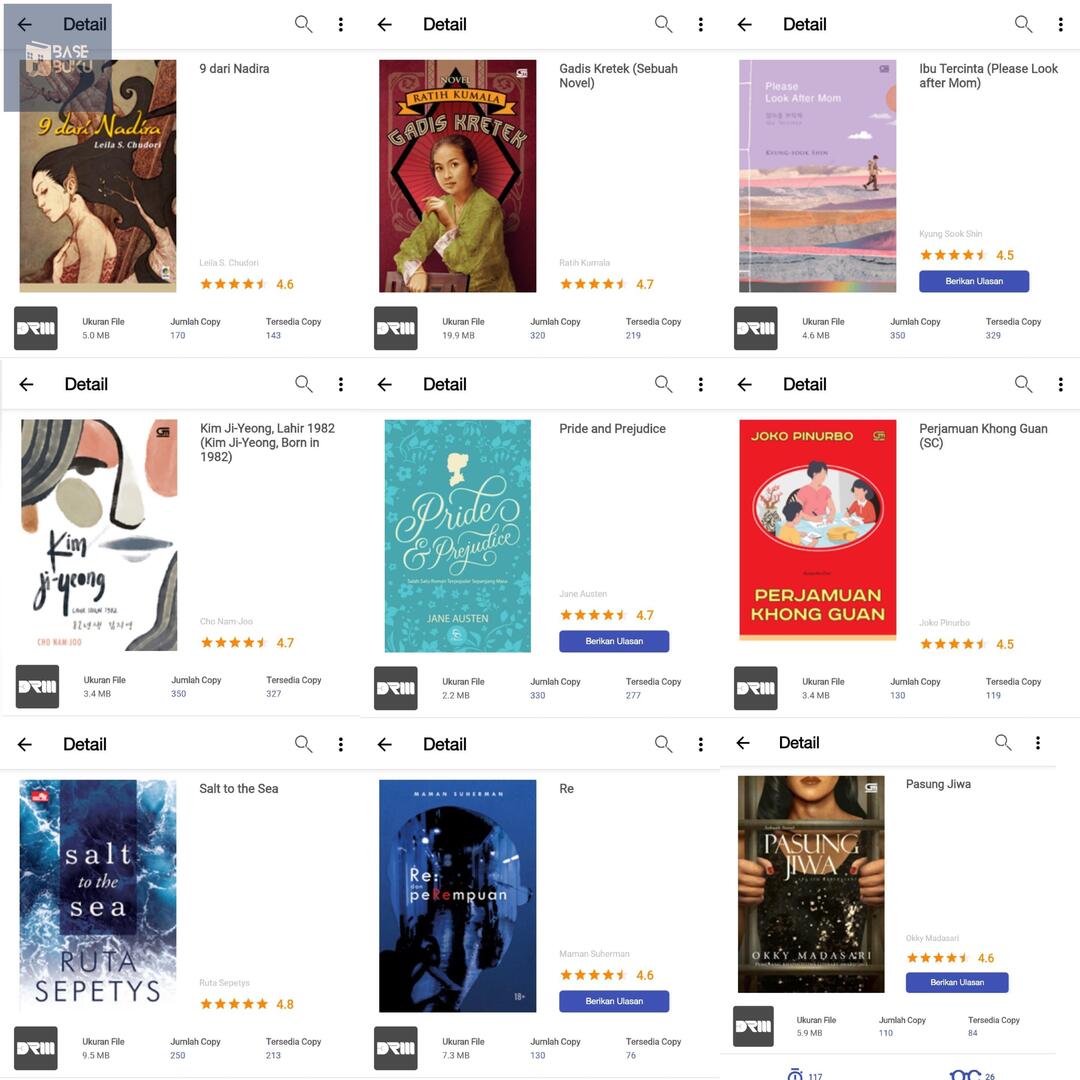 basebuku's tweet photo. 📚 Info layanan masyarakat part 2. Buku-buku populer yang stoknya banyak di ipusnas. Selamat membaca 🫶

Btw kalo di aku, ipusnas udah bisa. Aku android ya, kurang tau kalo ios. https://t.co/URCoBWMuMJ