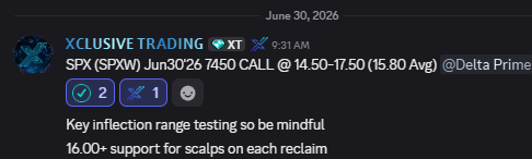 XclusiveTrading's tweet photo. $SPX Is one of my favorites as most of you know. 7,500 today would be awesome! But wishful thinking lol.

$14.50-$17.50 now at $34.80 on the day +140% or +$2,030.00 per contract

Join Today > https://t.co/XSZhXyD9t4 https://t.co/h5qWRp9bdH