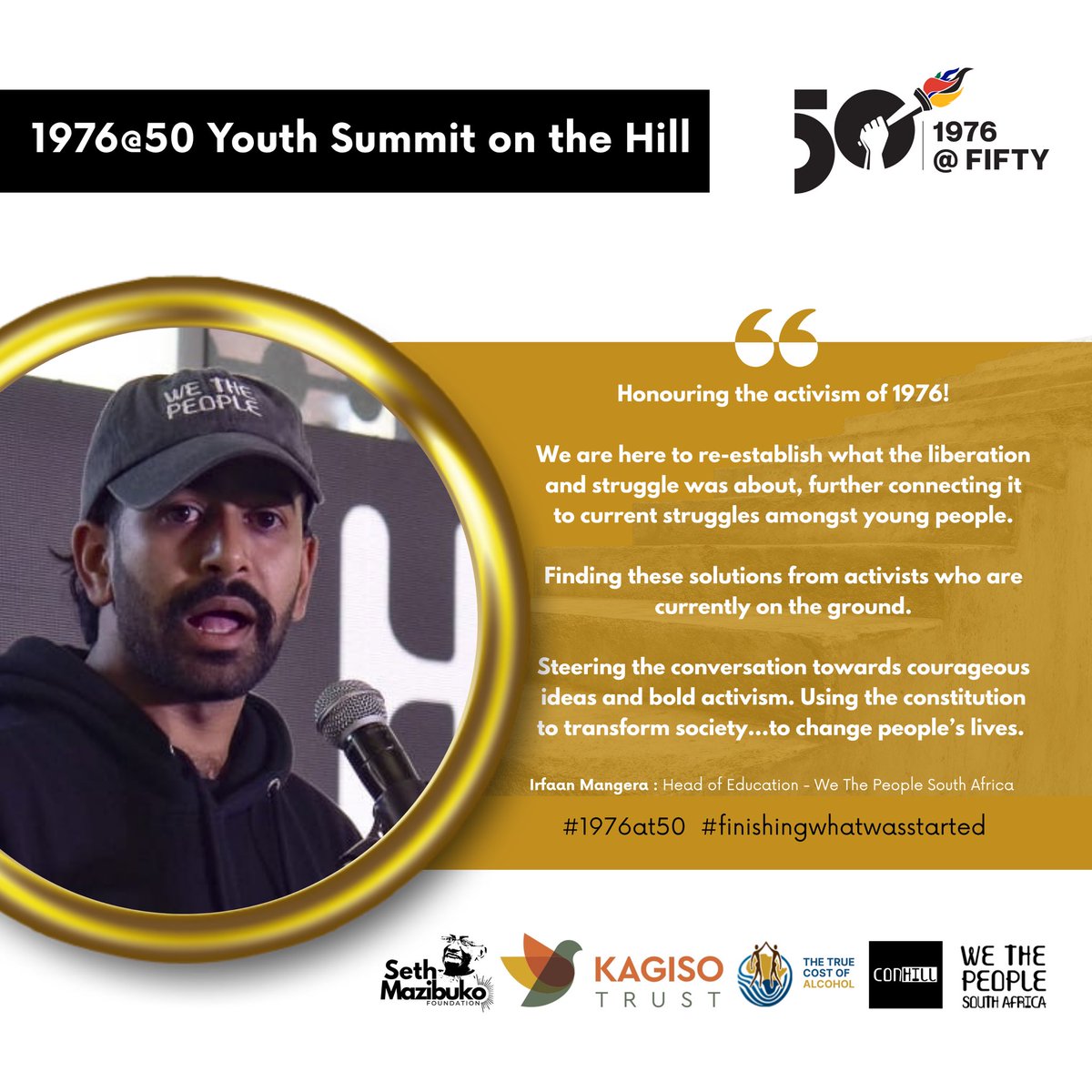 1976at50's tweet photo. Different journeys. Shared purpose.

Today might be tense but remember, together is better than alone.

From the judiciary to civil society and youth leadership, all reflect on the legacy of 1976 and the future of South Africa. A stronger democracy requires all of us.

#1976at50 https://t.co/DZddk9Cc4S