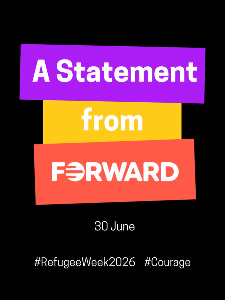 FORWARDUK's tweet photo. Everyone deserves to be treated with dignity, compassion and respect. Read our latest statement on standing courageously for Justice, Dignity and Inclusion💜

👉🏾 https://t.co/HbsKSEdnYo

#RefugeeWeek2026 #Courage https://t.co/8HqyP9FX4I