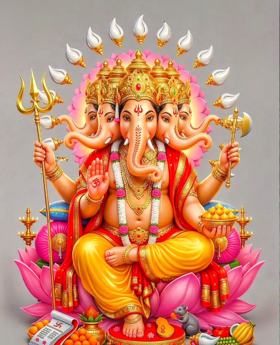 Gravim71's tweet photo. 🌺श्रीगणेशभुजङ्गम् 🌺
रणत्क्षुद्रघण्टानिनादाभिरामंचलत्ताण्डवोद्दण्डवत्पद्मतालम् ।
लसत्तुन्दिलाङ्गोपरिव्यालहारं गणाधीशमीशानसूनुं तमीडे॥
ध्वनिध्वंसवीणालयोल्लासिवक्त्रं
स्फुरच्छुण्डदण्डोल्लसद्बीजपूरम्।
गलद्दर्पसौगन्ध्यलोलालिमालं
गणाधीशमीशानसूनुं तमीडे॥
🌹🍃ऊं गं गणाधिपत्यै नमः🍃🌹 https://t.co/ybzaTUATtb