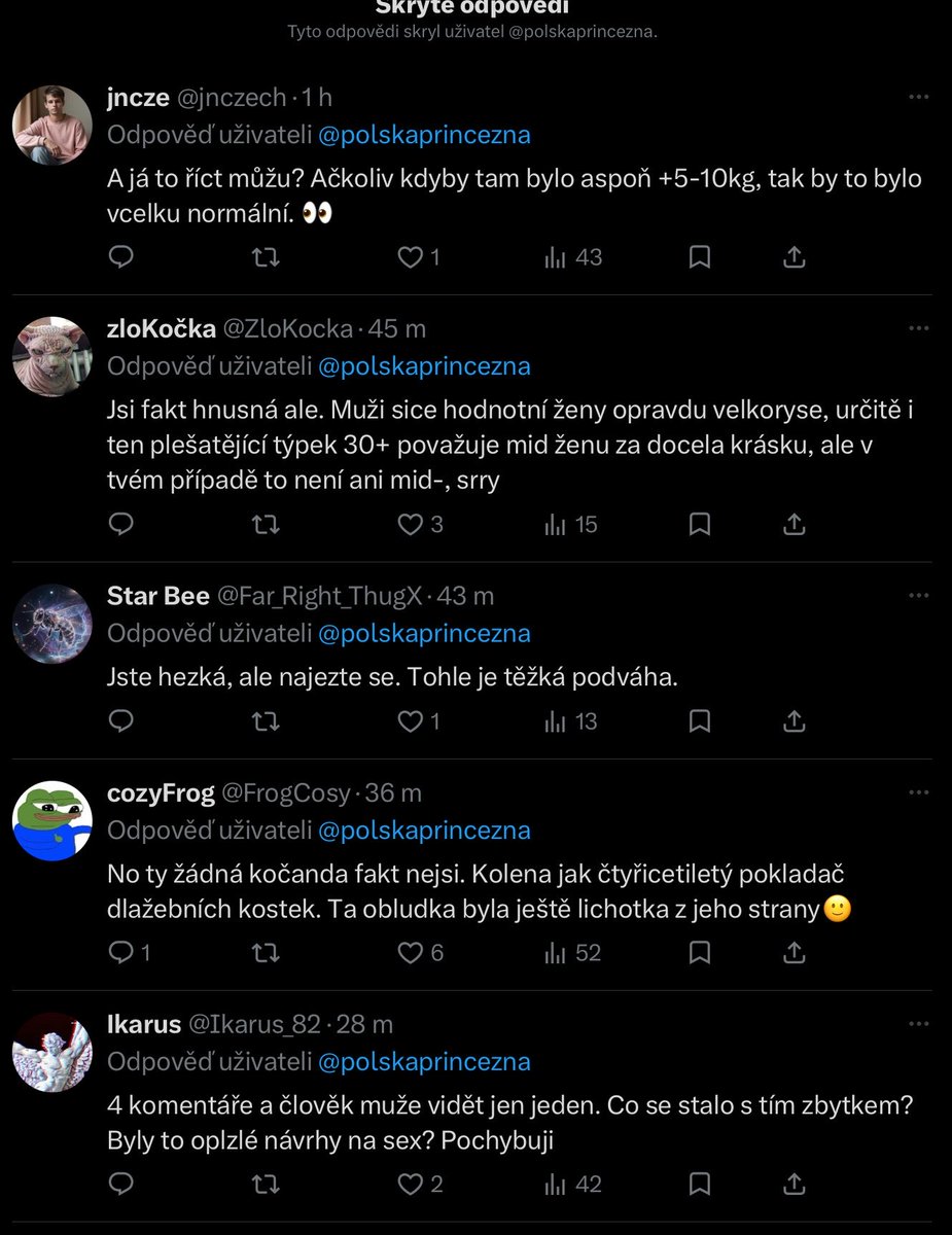 PosledniViking's tweet photo. @piskotBoy Žena jednou zažila to, co polovina mužů zažívá ob týden a hned z toho byl holokaust komentářů https://t.co/vtadwvBcG0