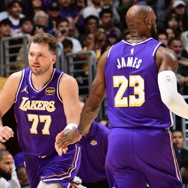 Fullcourtpass's tweet photo. The Lakers Had A Meeting Last Summer With Luka Doncic That Mapped Out The 2026 Offseason, LeBron James Was NOT In Those Plans. Per, @ramonashelburne 

(h/t @SMHighlights1) https://t.co/SSVTKX8CI1
