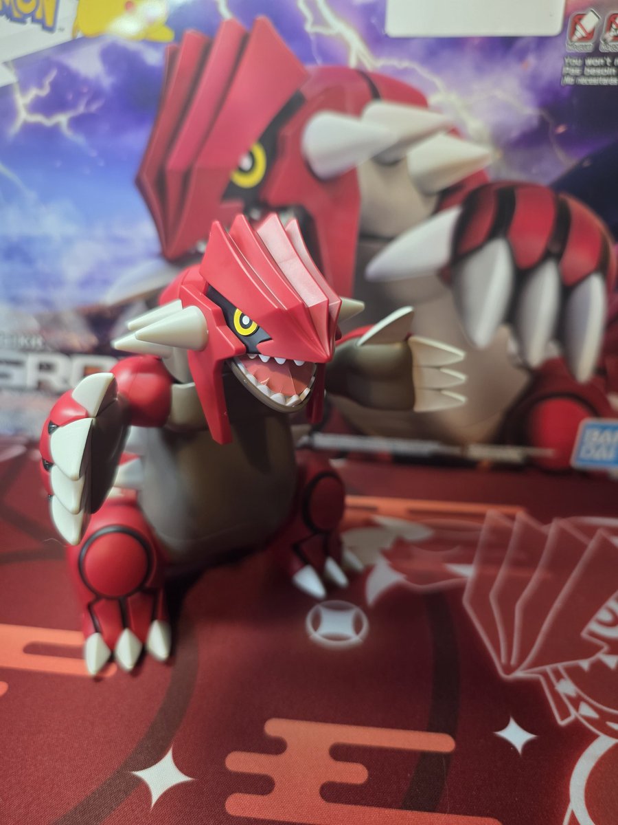 BloodlineTCG's tweet photo. Cool little Groudon model I grabbed from a local LCS &amp;  put together Gundam Style. Very relaxing. As a Lego kid growing up it was a ton of fun. Have you tried putting together any of these Pokémon Bandai models? https://t.co/PvmpLxjNKr