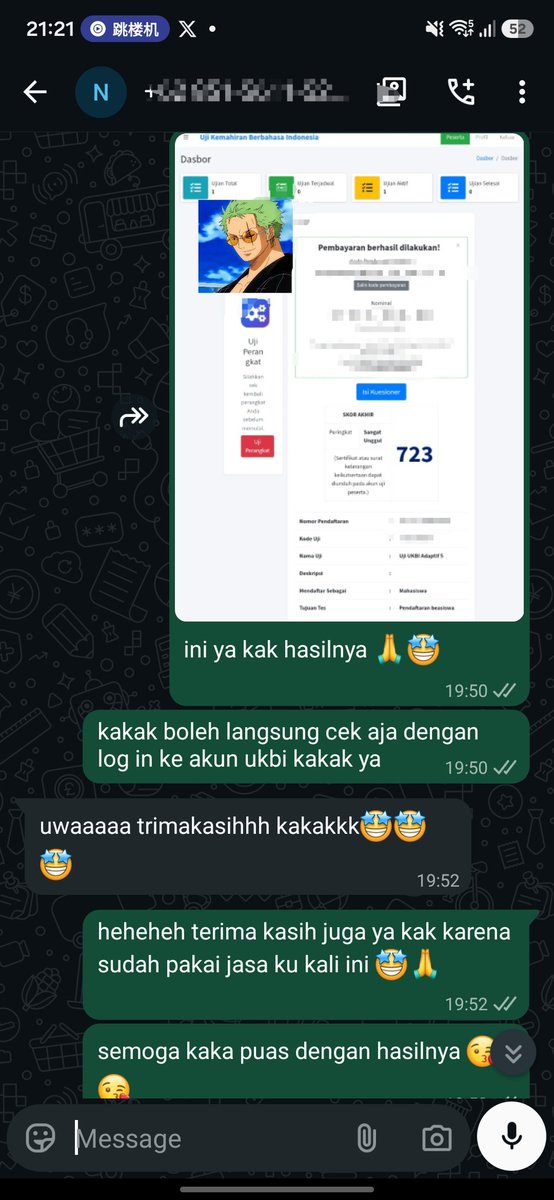 baerrybii's tweet photo. 382. Joki UKBI Paket 1 (723)
383. Joki UKBI Paket 1 (747)
384. Joki UKBI Paket 1 (703)
385. Joki UKBI Paket 2 (702)
#testijokitugas #jokitugas #zonajoki https://t.co/ONOUARK27T