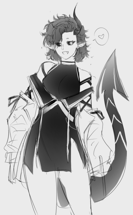 ACE_Drawsss's tweet photo. tava bizoiando uns arquivo de um pen drive meu e tinha esquecido q tinha feito esse sketch da minha sona versão genderbend XD algum dia faço um design completinho =w= https://t.co/xJP2n1u2Pi