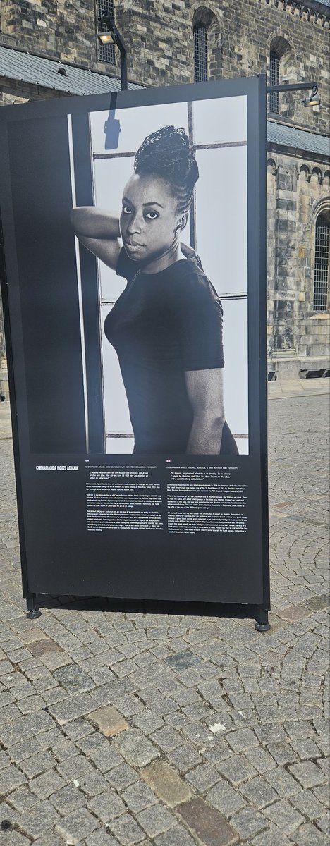 JOPopoola's tweet photo. One of the highlights of my weekend in Lund, Sweden was seeing @ChimamandaReal portrait displayed right in the heart of the city centre.
Standing alongside global icons like @richardbranson,  Margot Wallström, and others, her presence was both inspiring and deeply moving.
As a fellow Nigerian, I felt an overwhelming sense of pride. To see one of our own celebrated on such a global stage is a reminder that our stories, ideas, and voices truly matter.
Nigeria to the world. 🇳🇬❤️