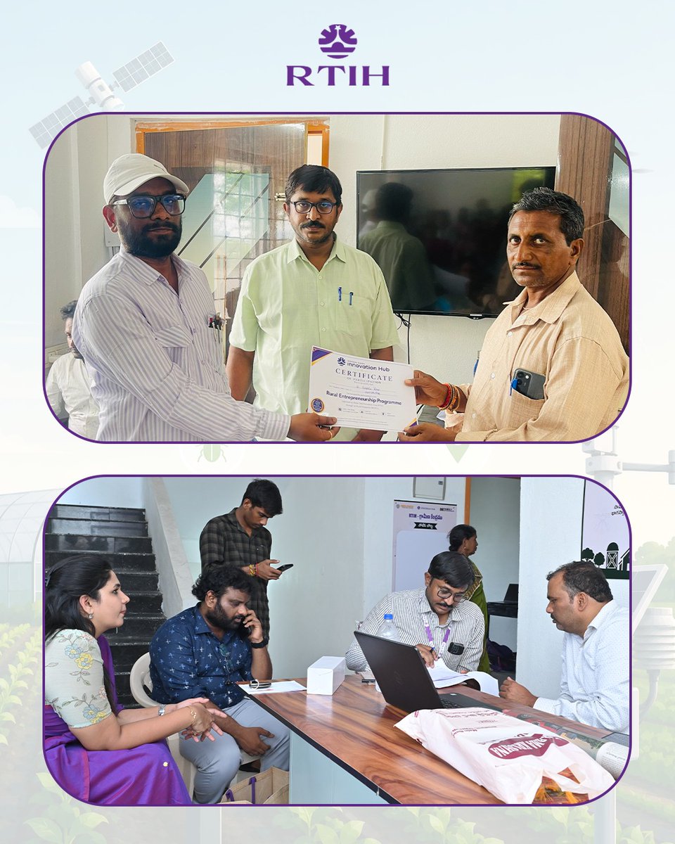 RTIH_AP's tweet photo. Empowering Rural Entrepreneurs, Building Sustainable Futures. 

The Rural Entrepreneurship Programme at RTIH Rural Outpost (RSVC), Eemani, successfully equipped rural youth, women, farmers, and aspiring entrepreneurs with practical entrepreneurial skills, business planning knowledge, and market insights. Conducted from 17 to 23 June 2026, the programme reinforced RTIH's commitment to fostering grassroots innovation, self-employment, and sustainable rural enterprise development across Andhra Pradesh.