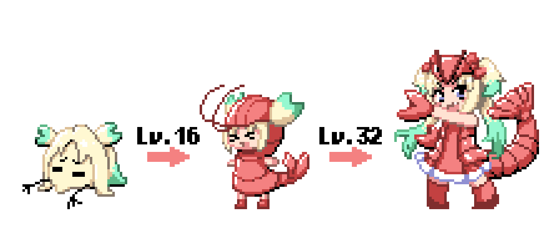 daru_c's tweet photo. ミジンコエボリューション
#蓮ノ空美術部 #pixelartㅤㅤㅤㅤ #ドット絵 https://t.co/RgdN5APdng