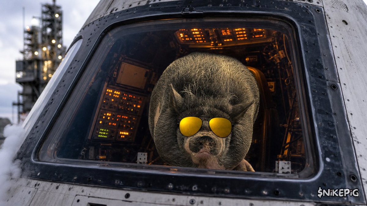 NikePig_ADA's tweet photo. “Houston, everyone left. The bulls, the builders, all of them.”

“Then who’s still up there in the rocket?”

“Just a pig. A good one. And he’s feeling piggish.”

$NIKEPIG https://t.co/frXnbBlNxa