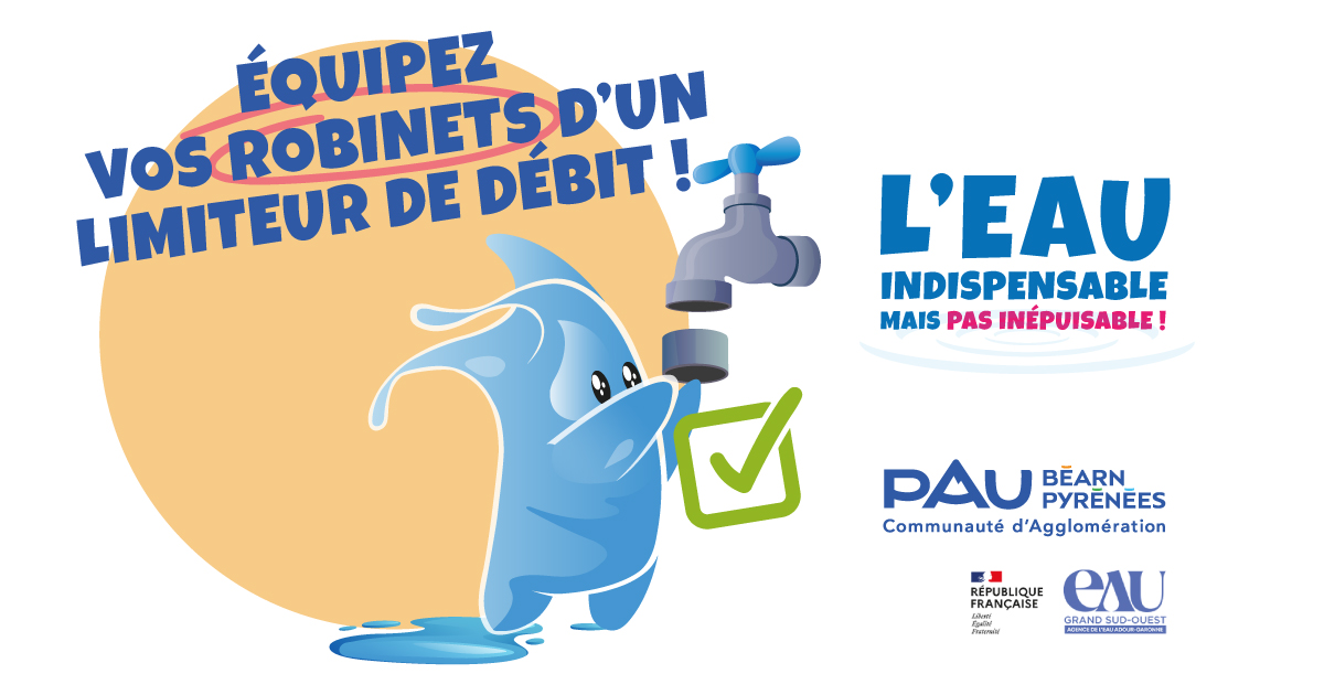 Ville_Pau's tweet photo. Depuis le 25 juin, l'intégralité du @departement64 est placé en vigilance pour l'eau potable compte tenu de l'augmentation des consommations et de l'évolution des ressources ➡️ https://t.co/mJlrgbo2oF https://t.co/HEzNAD3C4L