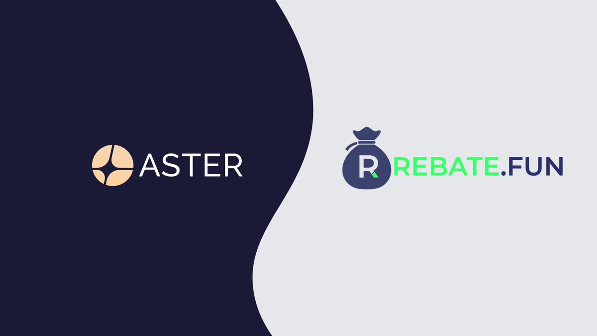 Rebatefun's tweet photo. We’re pleased to announce our partnership with @Aster_DEX.

Through this collaboration, https://t.co/wu8f2clNZz users can now enjoy up to 20% cashback via Aster — fully returned to users.  

We appreciate the support from the Aster team and look forward to building together. https://t.co/oBijLjRKe6