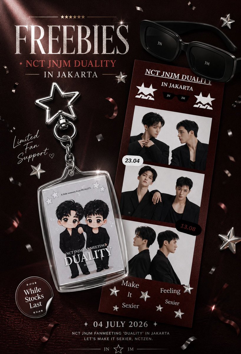 itsmeeyyl's tweet photo. ★ ★ FREEBIES JNJM FANMEETING DUALITY IN JAKARTA ★ ★
By : @itsmeeyyl

📆 04 Juli 2026
📍 Tennis indoor senayan

୨ৎ HOW TO CLAIM ୨ৎ  
★  RT + Like are appreciated
★  Love JNJM 
★  Tag me if you get the freebies
 
see u at the venue!! 
don’t be shy, come say hi! 🫂✨ https://t.co/SQuzuPUFGn