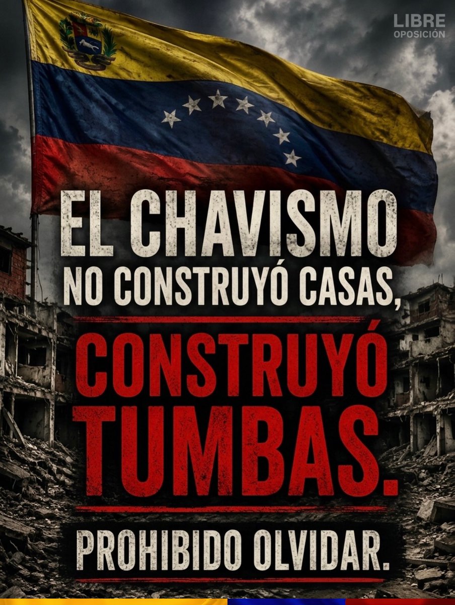Libre_Oposicion's tweet photo. 🇻🇪🧐| ¡PROHIBIDO OLVIDAR! Hugo Chávez no construyó casas, construyó tumbas y en el camino robó miles de millones de los venezolanos. https://t.co/gizBNwtyYY