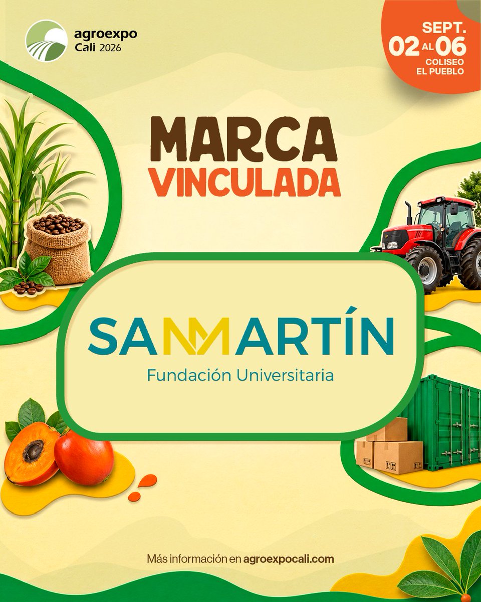 AgroexpoCol's tweet photo. Las mejores conexiones comienzan aquí.

Estas son algunas de las marcas que estarán en Agroexpo Cali 2026, construyendo el futuro del sector agropecuario.

Desliza y descubre quiénes ya dijeron presente.

Más información en https://t.co/VWP2i0Umt9 | Aplican T&amp;C

 #AgroexpoCali https://t.co/CnvzmHVGcB