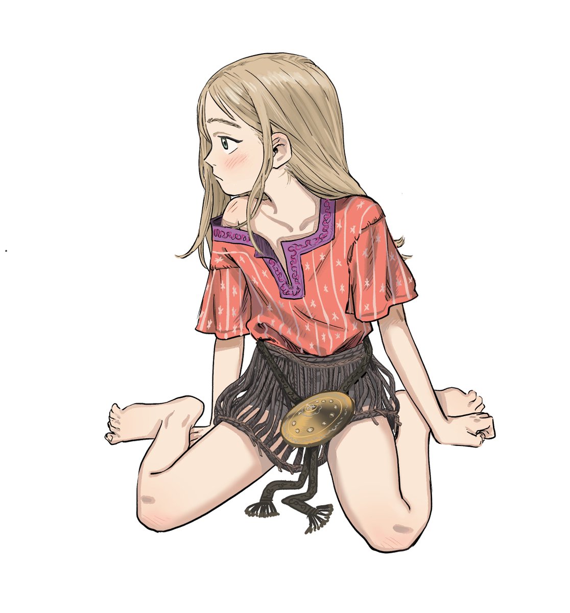 PokoroTomas's tweet photo. Another one in the bronze era skirt. :3 https://t.co/QA8g08RR96