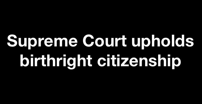 bluhue123's tweet photo. Trump suffers major Supreme Court defeat as justices uphold birthright citizenship

Raise your hand ✋ if you AGREE with Supreme Court Decision https://t.co/dgOVUwPIxy