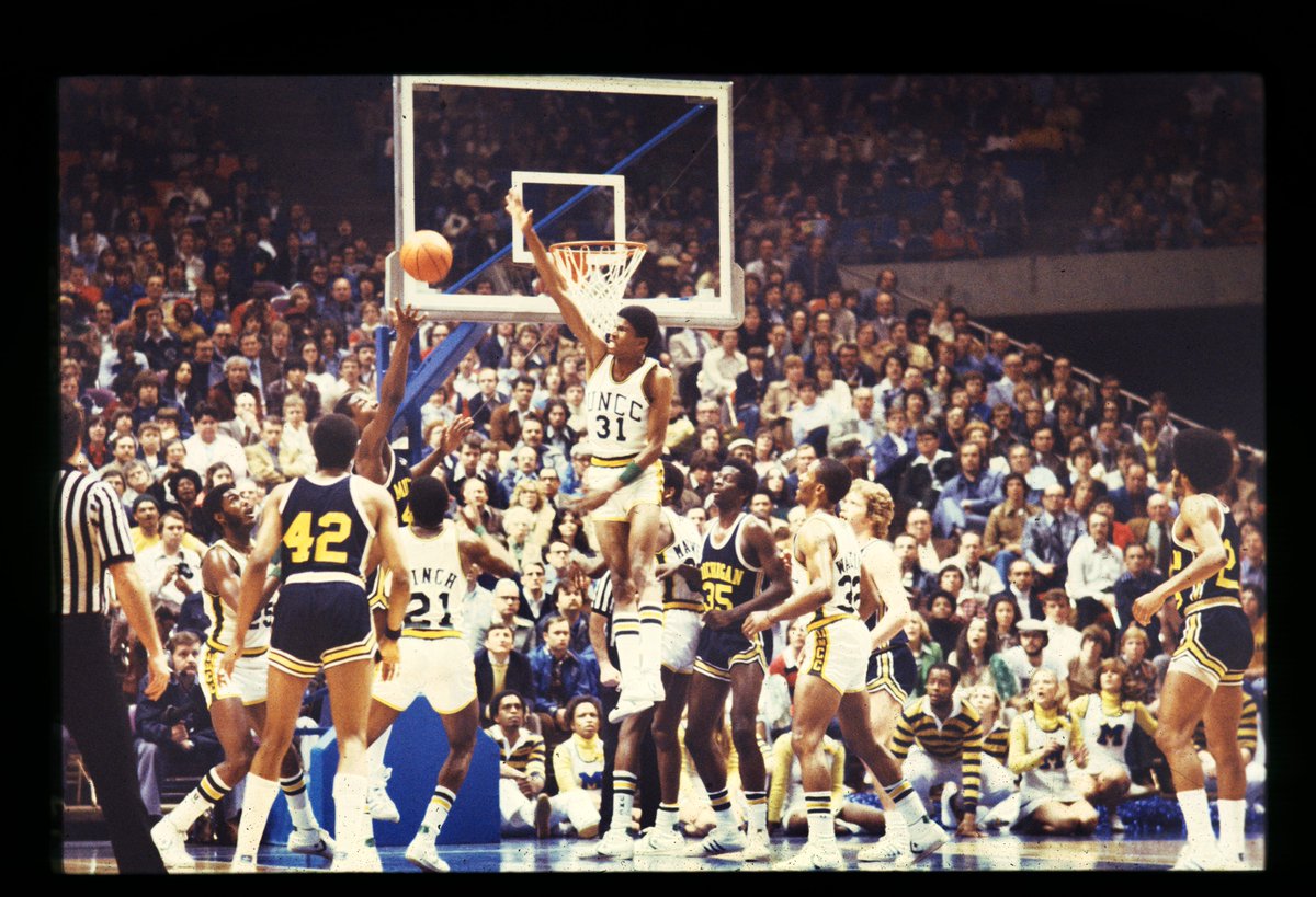 scott_fowler's tweet photo. So cool to see one of my favorite teams in all of Charlotte history - the 1977 Final Four Charlotte 49ers basketball team - will be inducted into the school's hall of fame sometime during hoops season, as part of the celebration of the squad's 50th anniversary. Remember these? https://t.co/JS4FJucxvC