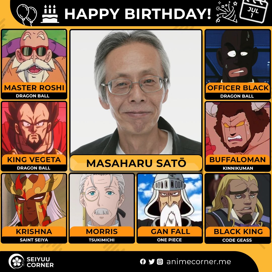 seiyuucorner's tweet photo. Happy birthday Masaharu Sato! 🎂 

#MasaharuSato #佐藤正治 #佐藤正治生誕祭2026 https://t.co/tkpiKyHqUs