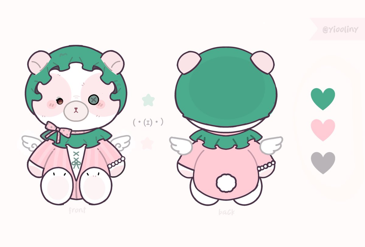 yiooliny's tweet photo. 💚 [CM] 🩷
Mascot design for Millie , Thank you (˶˃ ᵕ ˂˶) ᵎᵎ  𖹭 
・・・・・
#ArtCommission https://t.co/eLG9TCeyEb