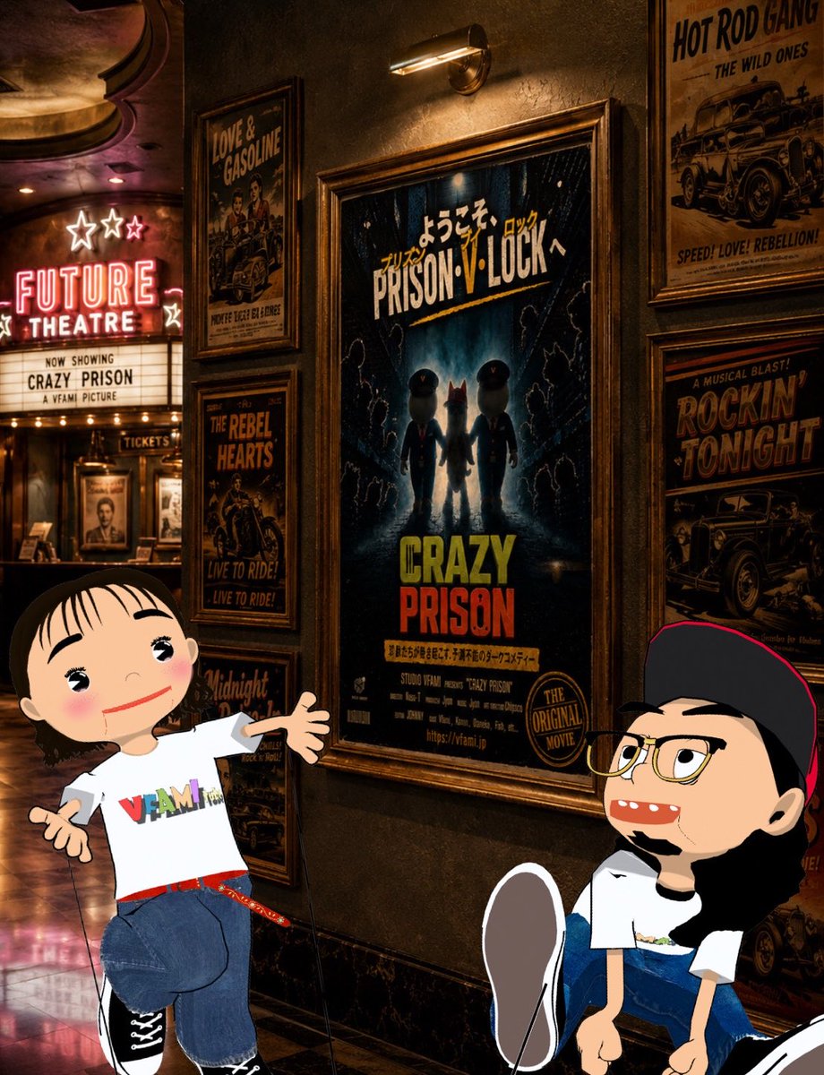 v_fami_tweet's tweet photo. コロテック間に合いましたw💦ｷﾞﾘｷﾞﾘ

-オリジナルアニメ-

『CRAZY☆PRISON』

よろしくお願いします！

VFAMI 

#ＡＩアニメコンテスト
#イラストから制作してます♪ https://t.co/r8b0c1q0Zq
