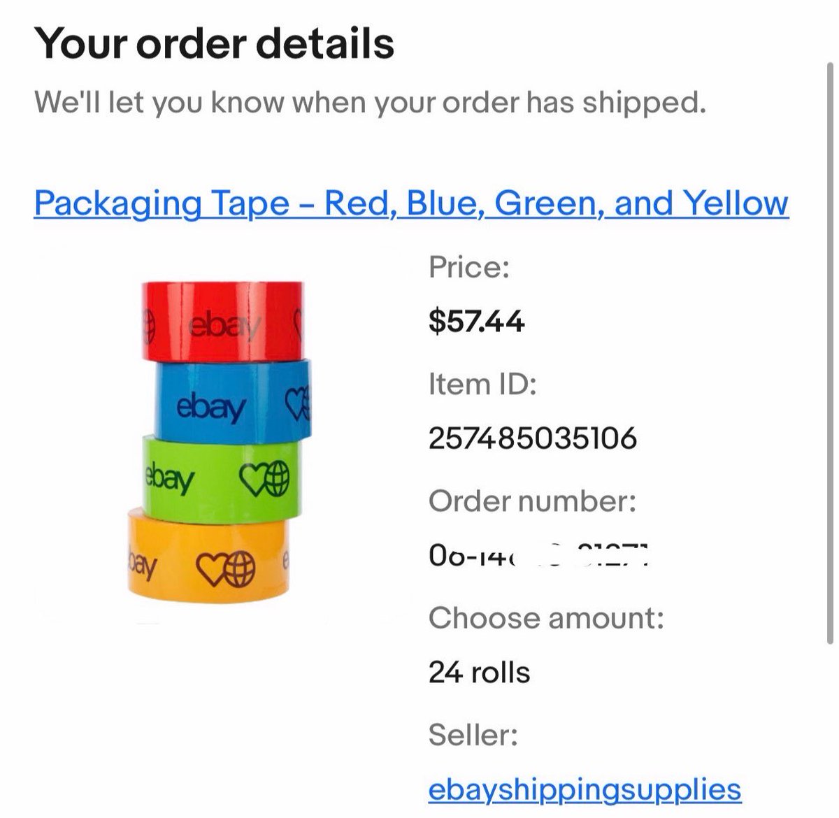 piece_of_scrap's tweet photo. Don't miss out! Today is the last day to use your eBay quarterly coupon for shipping supplies π¨ I've stocked up on packaging tape. What are you buying?
#ebayseller #ebayreseller #ebaycommunity #reselling #tuesday #eom https://t.co/thaJeDIark