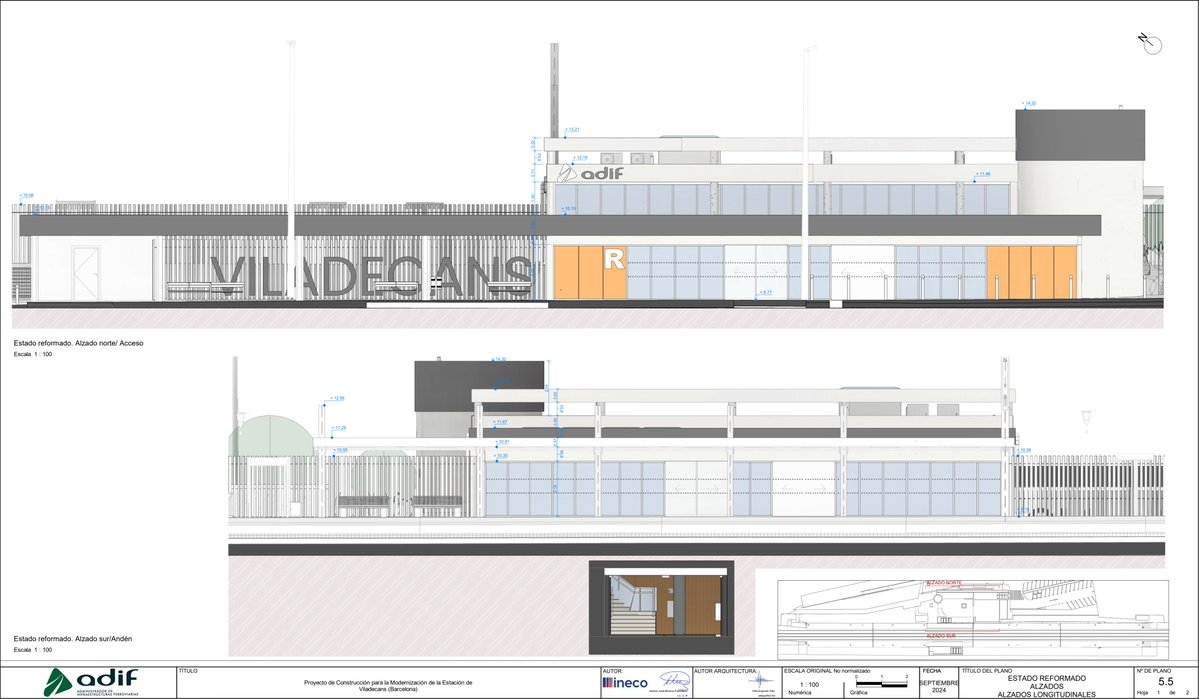 x_escribano's tweet photo. #ADIF licita, per més de 5 milions d'euros, la remodelació integral de l'arquitectura i les instal·lacions del baixador de Viladecans. 

- Reconfiguració estructural de l'edifici de viatgers.
- Condicionament del pas inferior
- Nova façana exterior, amb una gran marquesina.
- Condicionament de tancaments i urbanització.