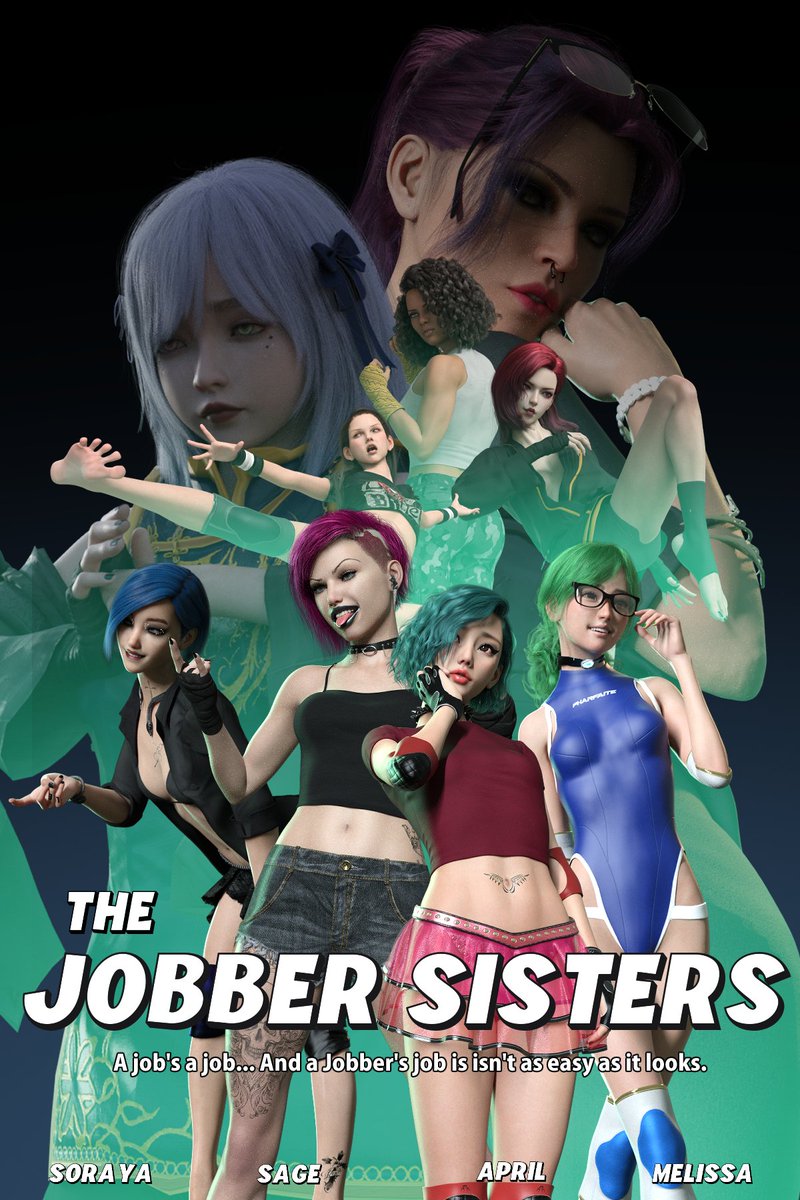 ryonafan45's tweet photo. A job's a job... And a Jobber's job isn't as easy as it looks.

Wanted to take a crack at making a movie poster featuring the Jobber Sisters and the colorful people they've encountered. I would love to make more stories featuring them some day

#ryona https://t.co/o9LOoZiniS