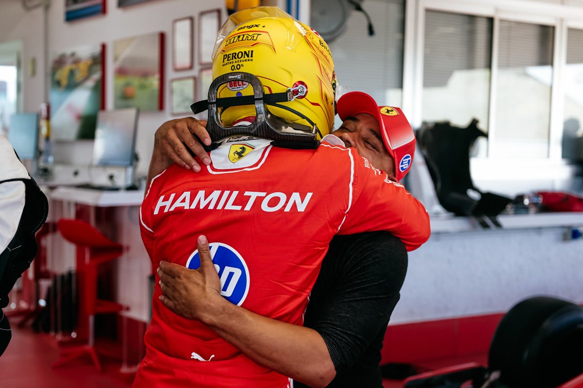 LH44Fanpage8's tweet photo. Lewis Hamilton took his Brother Nicolas Hamilton on a ride in three-seater Ferrari Formula One car 🥺

Nicolas Hamilton Instagram post 
"Lewis called and offered me the opportunity of a lifetime. To be a passenger in a three-seater Ferrari Formula One car, with him driving!"

"I flew out to Fiorano and was the first in the car. I could not believe it! The craziest moment was that I have been standing behind Lewis' F1 car in the garage for years, but this time, I found myself lowering myself into the car, just behind his right shoulder. It was a very surreal moment"

"The car was from 2005 with a V10 engine. As the run started, I was just blown away by the sound and the speed, but I quickly found myself going into 'proud brother mode', where I just watched Lewis drive"

"After being a part of his career for 34 years, being at every circuit with him as a kid, through karting, all the way to Formula One, I finally got to experience what all the hard work was for and what it felt like to be him. Even though he is my brother, I am also a fan, his No. 1 fan and in awe of his talent"

"Even though he is my brother, I got to experience being driven in a Ferrari Formula One car at the Ferrari F1 test track by the best driver of this generation. What an honour and a privilege. A day and a moment that I will never forget."