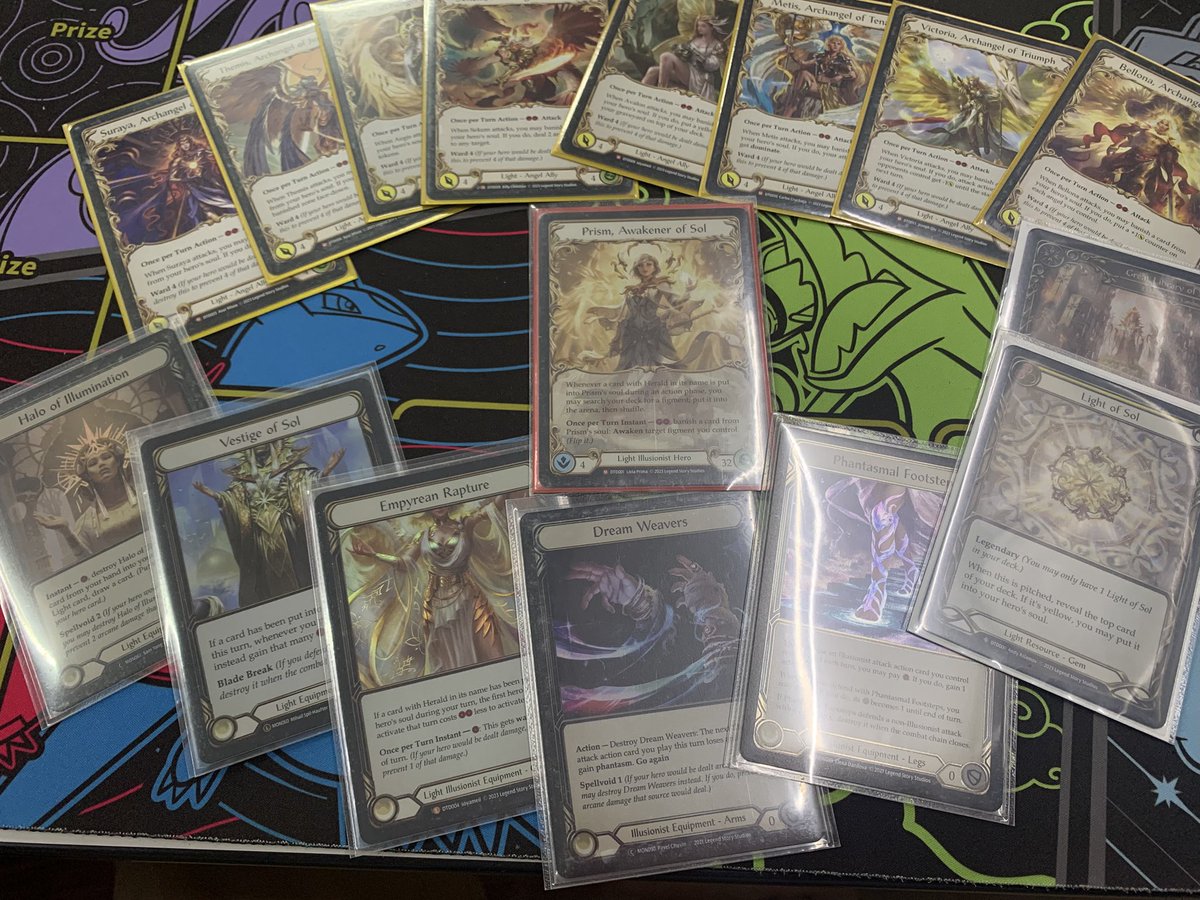 ulfsark2000's tweet photo. LL逝ったPrism AoSの思い出。
FaB始めて3人目に所有したCCヒーロー。
興味持った頃に丁度まるてさんから一式譲ってもらえたり、足りないL脚を買いに行ったら「今引いた新品CFあるよ♡」と後ろからきーぼーさんに誘惑されたり、LLスカミに遠出して参戦したり、etc.
思い出一杯。お世話になりました😊 https://t.co/pOdjkoUQBv