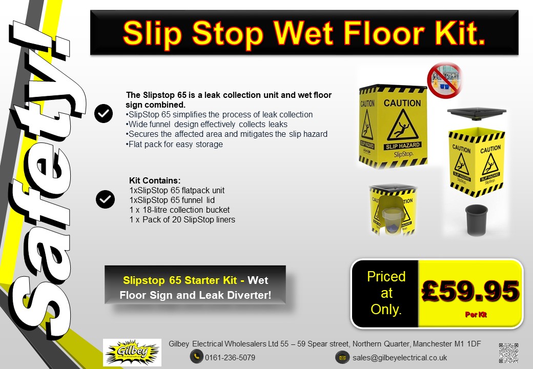 Gilbeyelec's tweet photo. Special One Time Offer - When its Gone Its Gone - Slip Stop wet Floor Kit ONLY £59.95 +vat - This price will not be beaten..... https://t.co/U1ZgUcVlGK