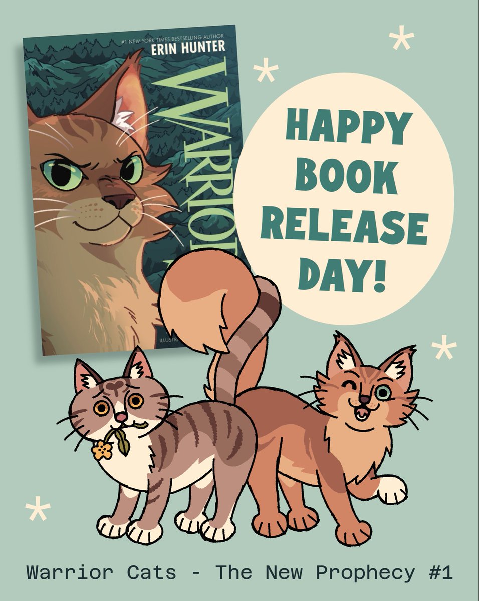 birdwarde's tweet photo. Today is the DAY! Happy Book Release day for Warrior Cats TNP #1 🎉

So lucky I got to do flatting for this book, thank you and congrats to Sammy! https://t.co/LWxYfVpiwE