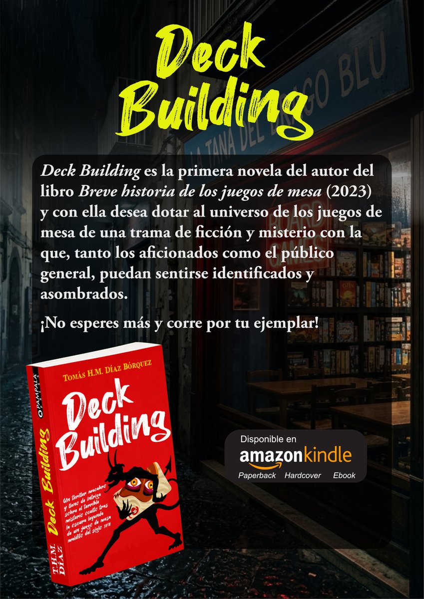 thmdiazb's tweet photo. El dark academia se encuentra con los juegos de mesa en esta emocionante novela que, de seguro, se convertirá en tu libro de estas vacaciones. Consigue tu ejemplar de Deck Building a través de este link: https://t.co/onNutfIB4Z #instabook #bookstagram https://t.co/YjVYhVALqa