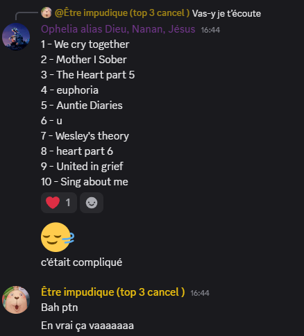 FeuDuVillage's tweet photo. Osloz approuve mon top 10 kendrick, we cry together et mother i sober sont les plus grandes musiques de tt les temps je meurs sur cette colline https://t.co/CGU9H2GWpA