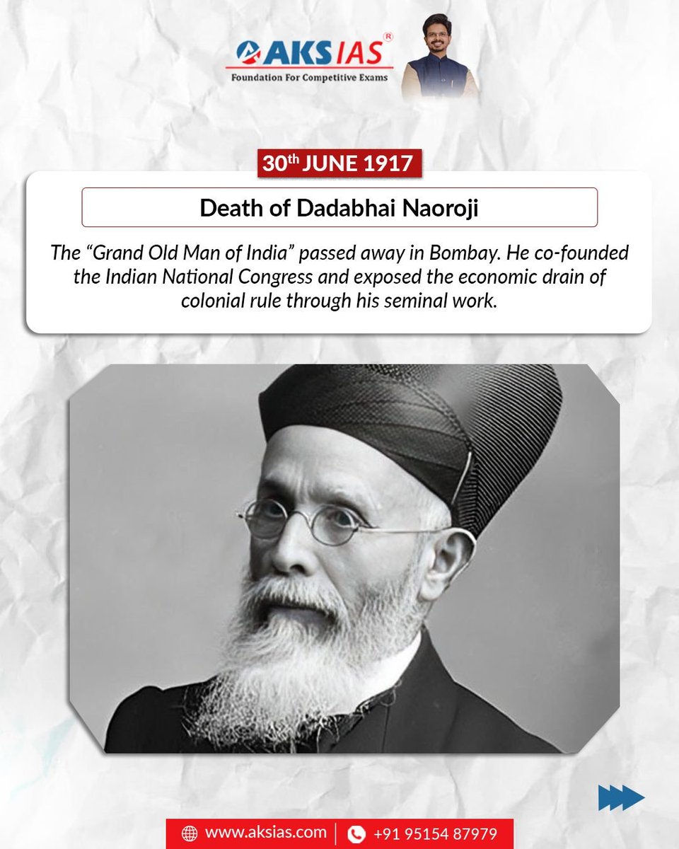 aks_ias's tweet photo. June 30 

The National Organization for Women (NOW) was founded, advancing the fight for gender equality.
Dadabhai Naoroji's legacy lives on.
Hul Diwas marks the Santhal Revolt against colonial oppression.

History shapes the present.

#OnThisDay #UPSC #CurrentAffairs #AKSIAS https://t.co/2kuNRVMnmH