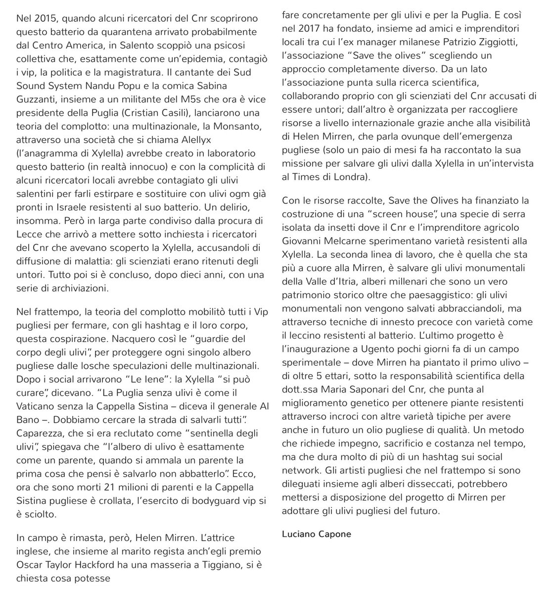 PeppeMorano's tweet photo. La gran lezione di Helen Mirren ai complottisti vip della #Xylella (notare come in ogni lotta da scappati di casa c’è sempre la Guzzanti)
Di @lucianocapone su @ilfoglio_it https://t.co/Bs3Vf3iBLv