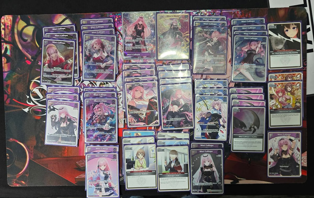 HOCGWA's tweet photo. JJ Collectibles Monthly (24/06/26)

1st:  Subaru
2nd: Calli
3rd: Raora
4th: Bae

#hOCG #hOCGEN #hololivecardgame https://t.co/1VUa2UWhnh