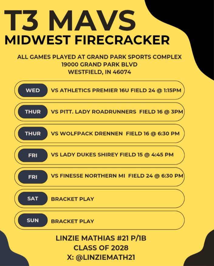 LinzieMath21's tweet photo. This week we are playing at Indianapolis in the Great Lakes Firecracker Showcase! Hope you can catch some games. #GoMavs https://t.co/q6nrh7vbUE