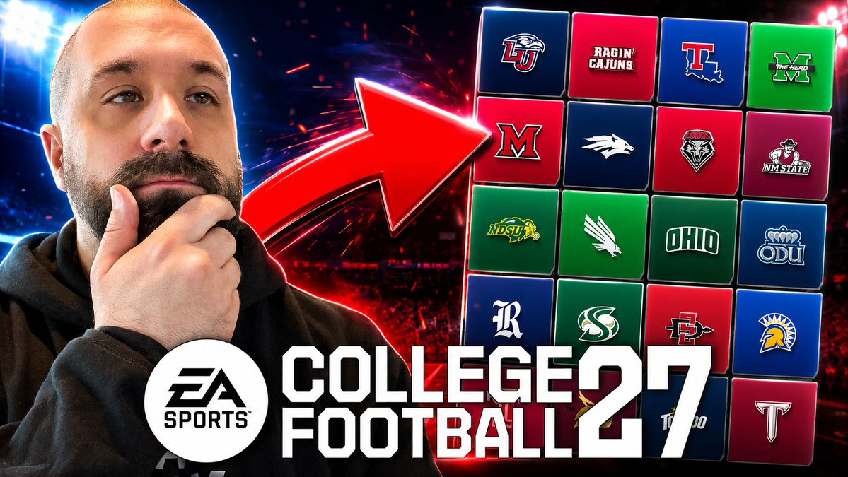 UseCodePOP's tweet photo. This is a video I've done every year now since College Football came back and people seem to love it. This year it's going to be WAY MORE DIFFICULT with the new Dynasty Budget + NIL.

The BEST 1-STAR Schools To Rebuild In #CFB27 Dynasty Mode!

📽️➡️ https://t.co/ykLqyPKrdy https://t.co/HEgZm5RlRf