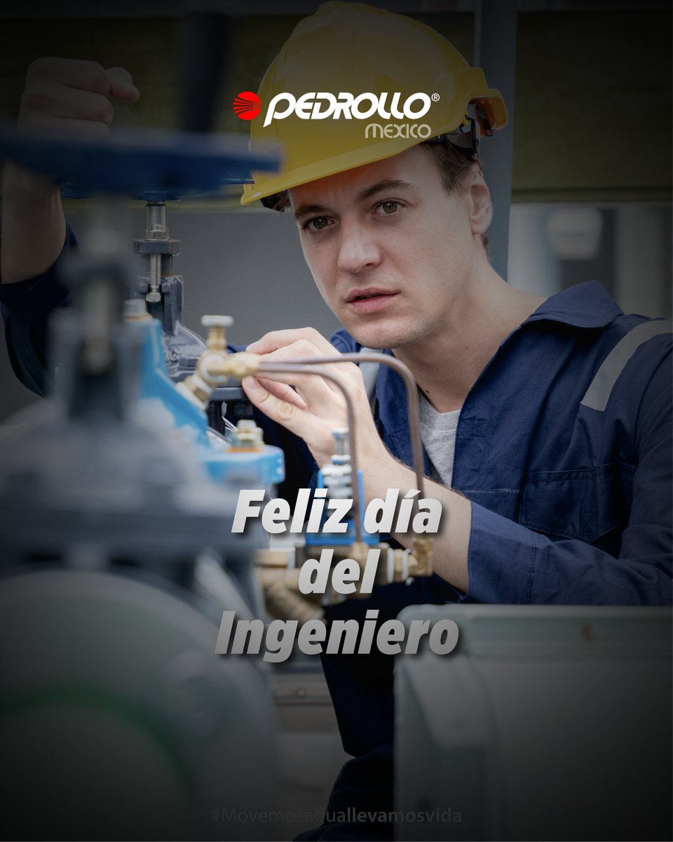 PedrolloMx's tweet photo. ¡Felicidades a quienes transforman el mundo con planos, cálculos y soluciones! 📐✨ Hoy celebramos el #Díadelingeniero

En Pedrollo México nos inspira la ingeniería que mueve al país, llevando agua y bienestar a industrias, campos y hogares. 💧🏢

#DíaDelIngeniero #Ingenieros https://t.co/wPKNvcezUd