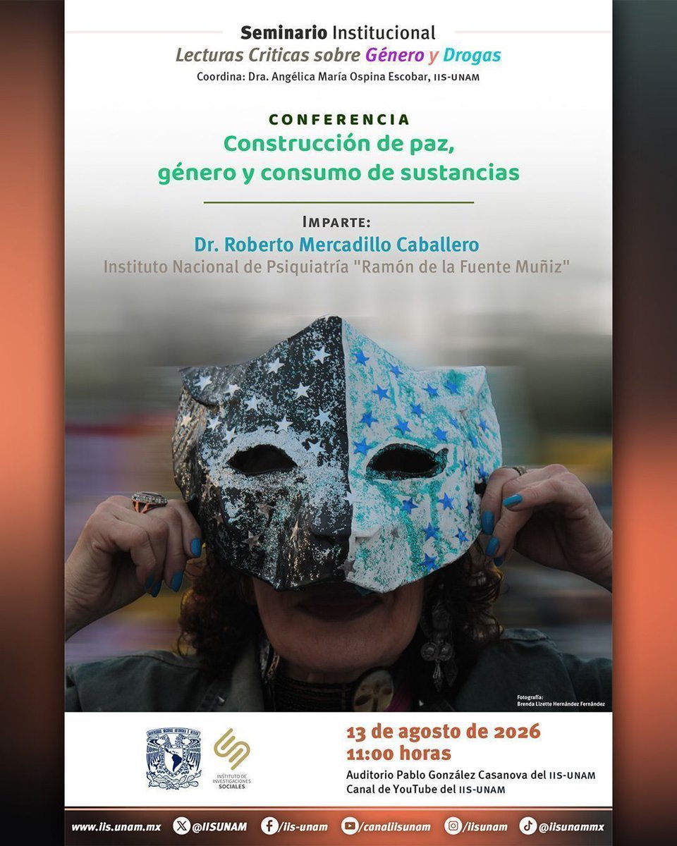 IISUNAM's tweet photo. ✨️En agosto en el IIS será: Construcción de paz, género y consumo de sustancias✨️

Sigue la transmisión en YouTube:
https://t.co/7QuTRmQ5RN https://t.co/f9T8dlVptG