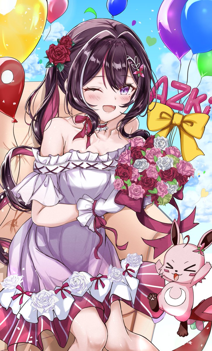 frommoon1107's tweet photo. #AZKiART #AZKi生誕祭2026
🎊🎉お誕生日おめでとうございます💐🎊
1つまた1つと夢を叶えていくAZKiちゃんが
今年も健康に笑顔で過ごせる1年になりますように。
あずきちすき！ https://t.co/MMI7vXBUkK
