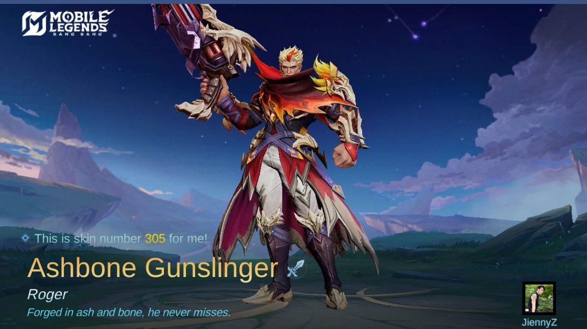 ondeh_malam's tweet photo. I just obtained a new skin Ashbone Gunslinger in Mobile Legends: Bang Bang! Let's face off against the world's best MOBA players together! 
https://t.co/cC7wE5sxGi https://t.co/IsaKJGJuiw