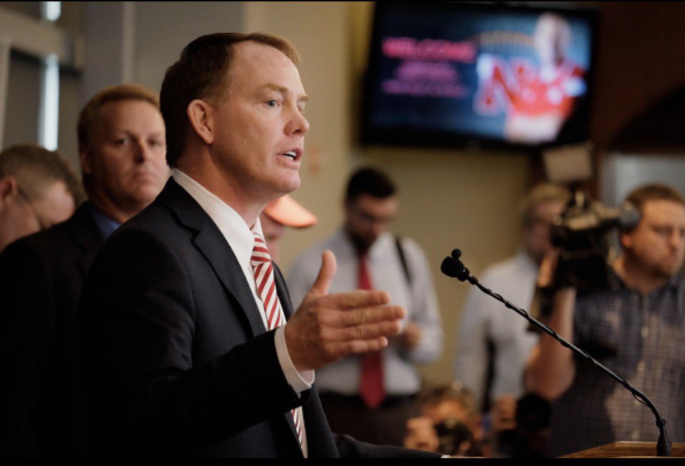 PeteThamel's tweet photo. Sources: Wisconsin is targeting Shawn Eichorst as the school’s new athletic director. He’s the former AD at Nebraska and Miami and is currently the deputy AD and  COO at Texas. https://t.co/NdfF86DeOd