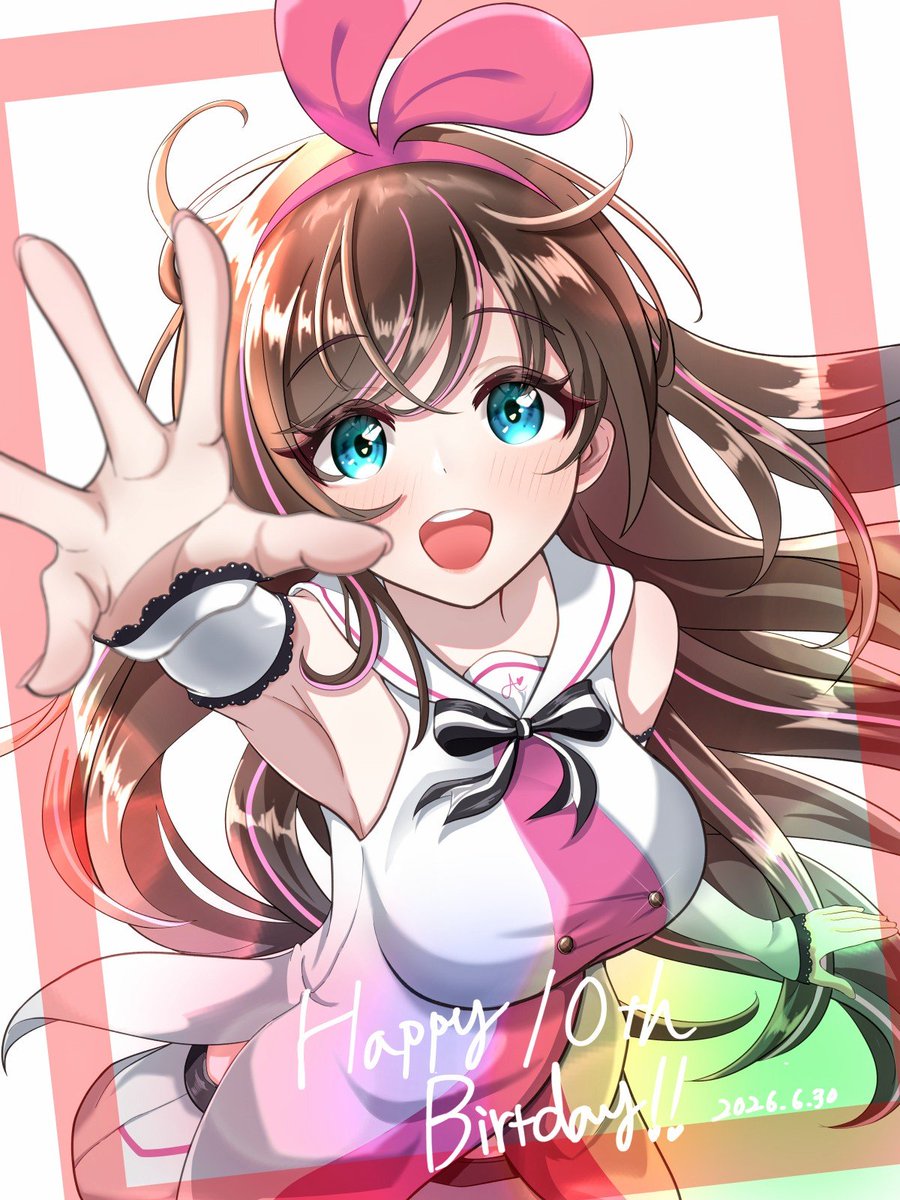 bunchosan_dayo's tweet photo. Happy 10th birthday！！🎀
#キズナアイが生まれた日2026 #KizunaAI #KizunaPost https://t.co/369uu3hdQX