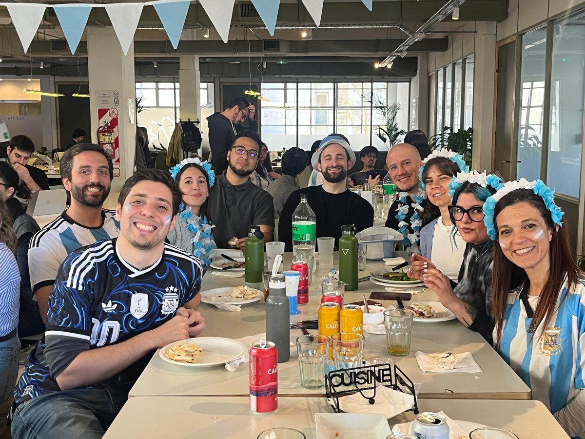DistilleryTech's tweet photo. Cheering on Argentina together! Throwback to match day with our Buenos Aires and Córdoba teams. 🇦🇷⚽ https://t.co/wT5knTBUMF